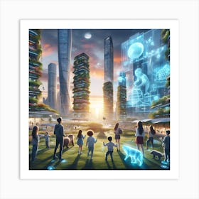 Futuristic Cityscape 7 Art Print