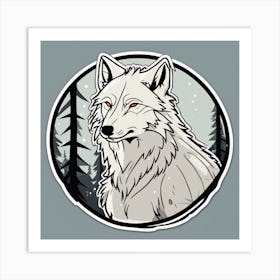 Wolf Sticker Art Print