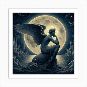 Angel Of The Moon 5 Art Print