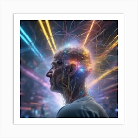 Man With A Brain 4 Art Print