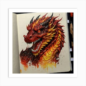 Dragon Head Art Print