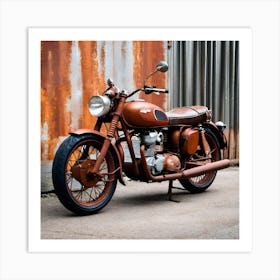 Vintage Motorcycle Art Print