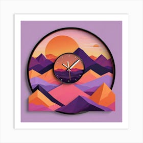 Triangle Geometric Clock Booble Marble Clock Frida Kahlo Clock Prismfold Clock Karma That Goes Around, Comes Around Circle Quote Clock Lucky Cat Clock (13) Art Print