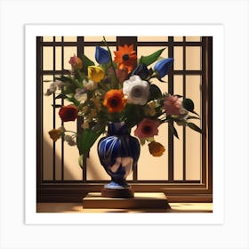 Flower Vase color water Art Print