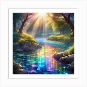 Rainbow River 8 Art Print