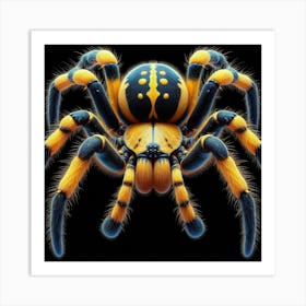 Blue And Yellow Spider Art Print