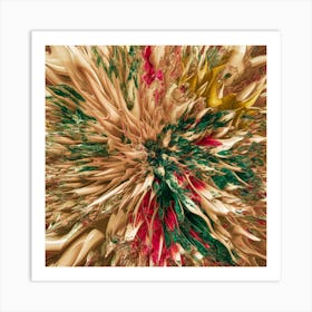 Color Symphony Abstract Textures In Beige, Gold, And Pink (6) Art Print