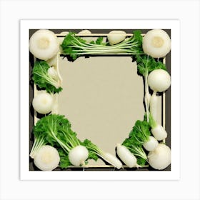 Frame Of Radishes Art Print