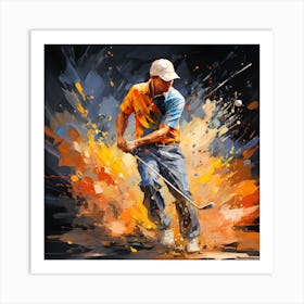 Greens Harmony Artful Golfer S Swing Art Print