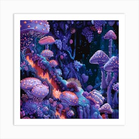 Psychedelic Mushrooms 1 Art Print