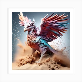 Sand Griffin Art Print