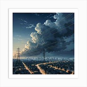 City At Night Art Print