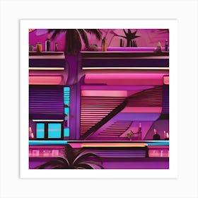 Neon Bar Art Print