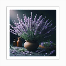 Lavender Flowers Art Print