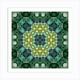 Abstract Green Pattern 1 Art Print