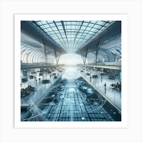 Futuristic Airport 1 Art Print