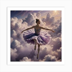 Ballerina In The Clouds Art Print