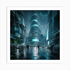 Futuristic Cityscape 17 Art Print