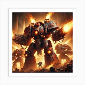 Fire Titans Crimson Zealots Art Print