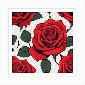 Red Roses 5 Art Print