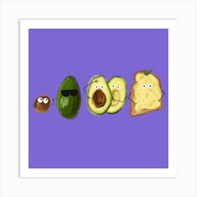 Evolution of an Avocado Art Print