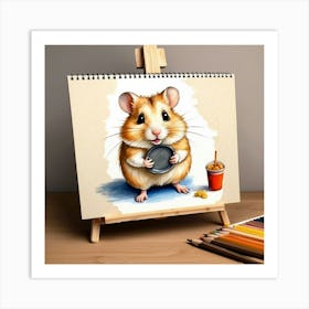 Hamster Painting 11 Art Print