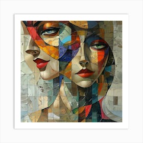 Two Women'S Faces 2 Poster