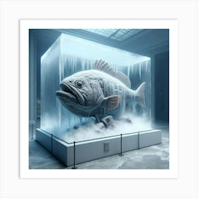 Fish In Ice 3 Art Print