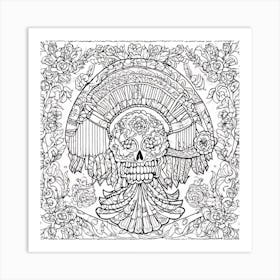 Day Of The Dead Skull 59 Art Print