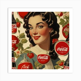Default Default Vintage And Retro Coca Cola Advertising Aestet 3 (4) Art Print