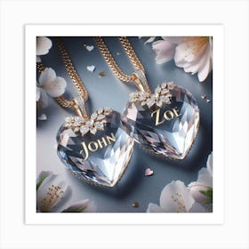 Heart Shaped Necklaces Art Print