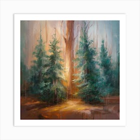 Forest In The Sun Art Print