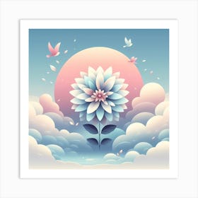 Abstract Flower In The Sky Art Print