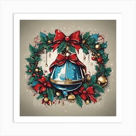 Christmas Wreath Art Print