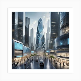 Futuristic Cityscape Art Print