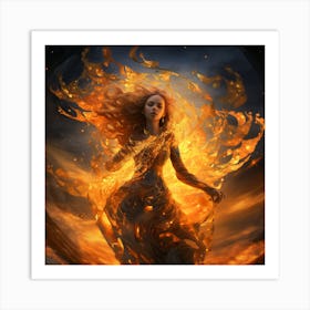 Fire And Ice 1 Art Print