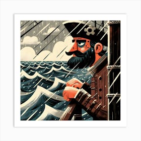 Pirate On A Ship 1 Art Print