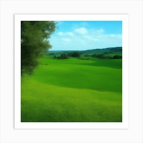 Green Field 1 Art Print