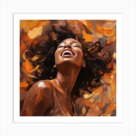 Woman Laughing Art Print