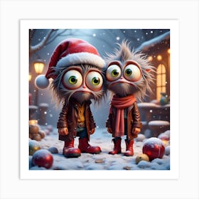 Christmas Trolls 1 Art Print