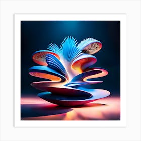 Abstract Book Sculpture Art Print