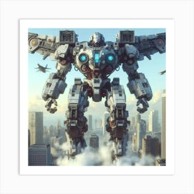 Giant Robot In The Sky 1 Art Print