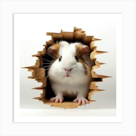 Guinea Pig In A Hole 1 Art Print