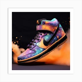 Galaxy Nike Dunk High 1 Art Print