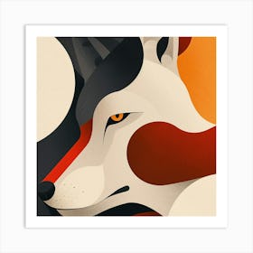 Abstract Wolf Art Print