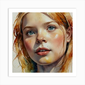 Portrait Of A Girl 3 Art Print