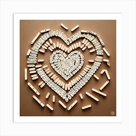 Heart Of Dominoes 2 Art Print