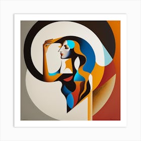 Her in abstract 13 Art Print