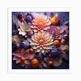 Paper Flowers 22 Art Print