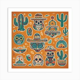 Mexican Day Of The Dead 5 Art Print